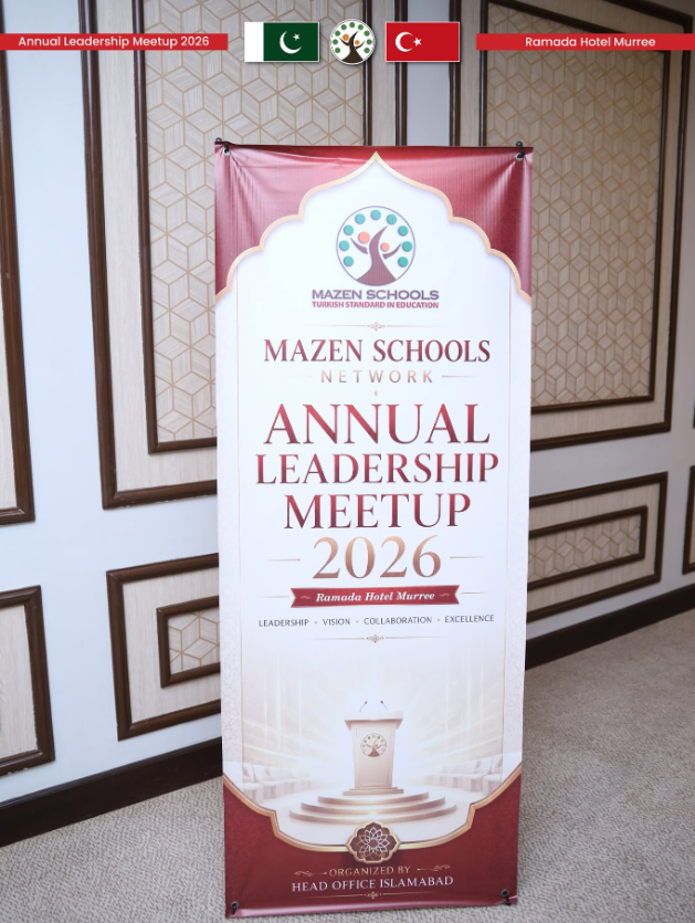 Annual Leadership Meetup 2026 standee at Ramada Hotel Murree, organised by Mazen Schools Head Office Islamabad