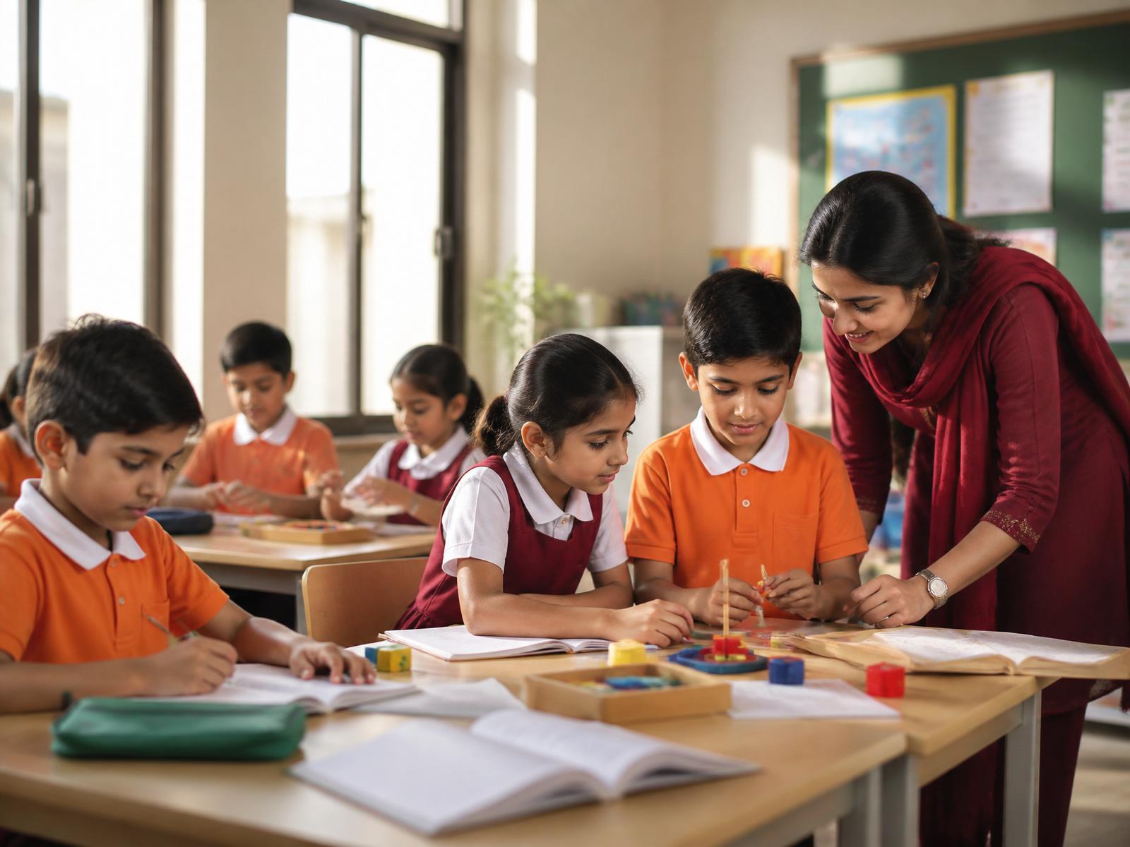 Mazen Schools primary students in classroom