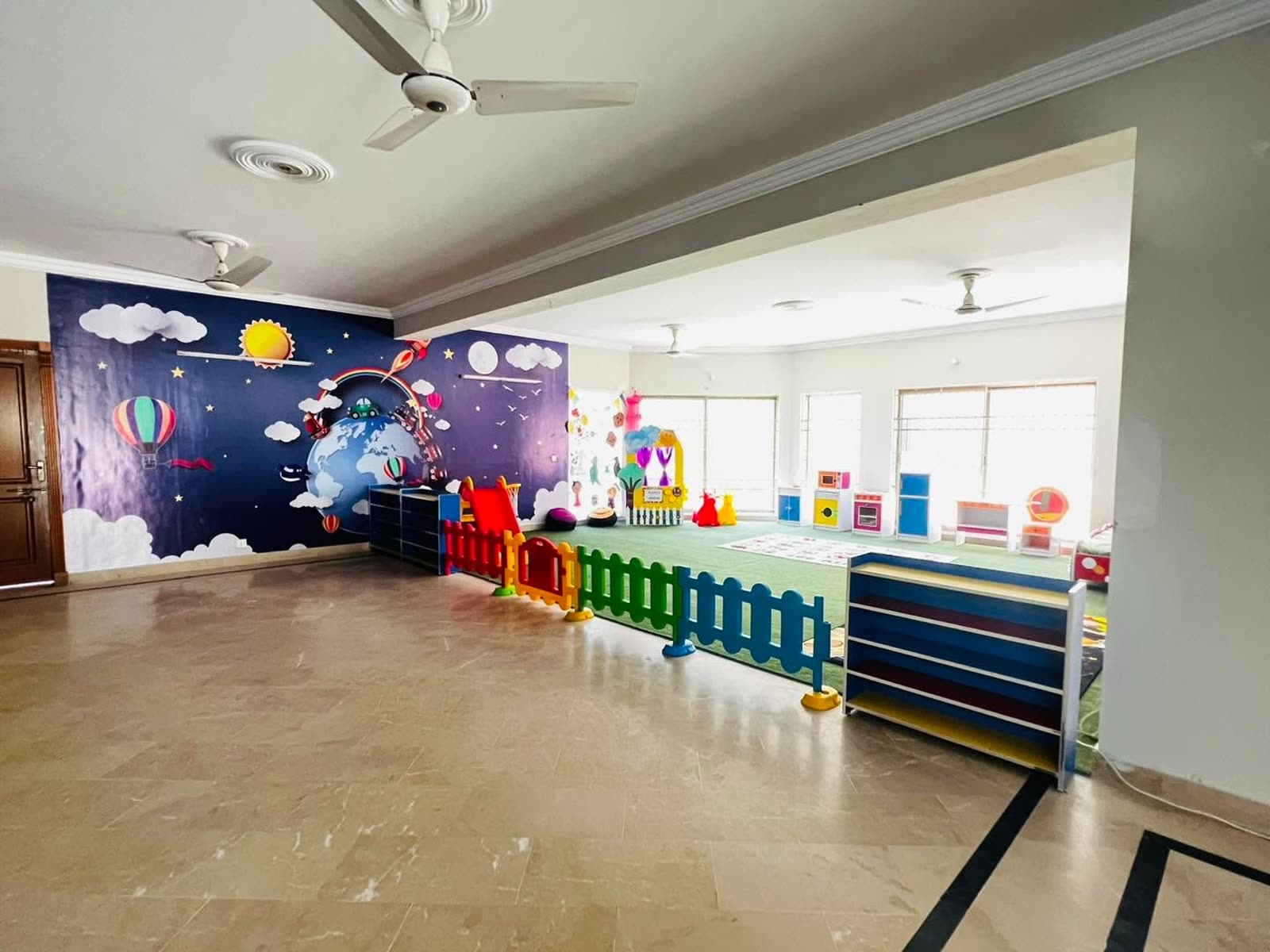 Indoor soft play and role-play area at Soan Garden Campus